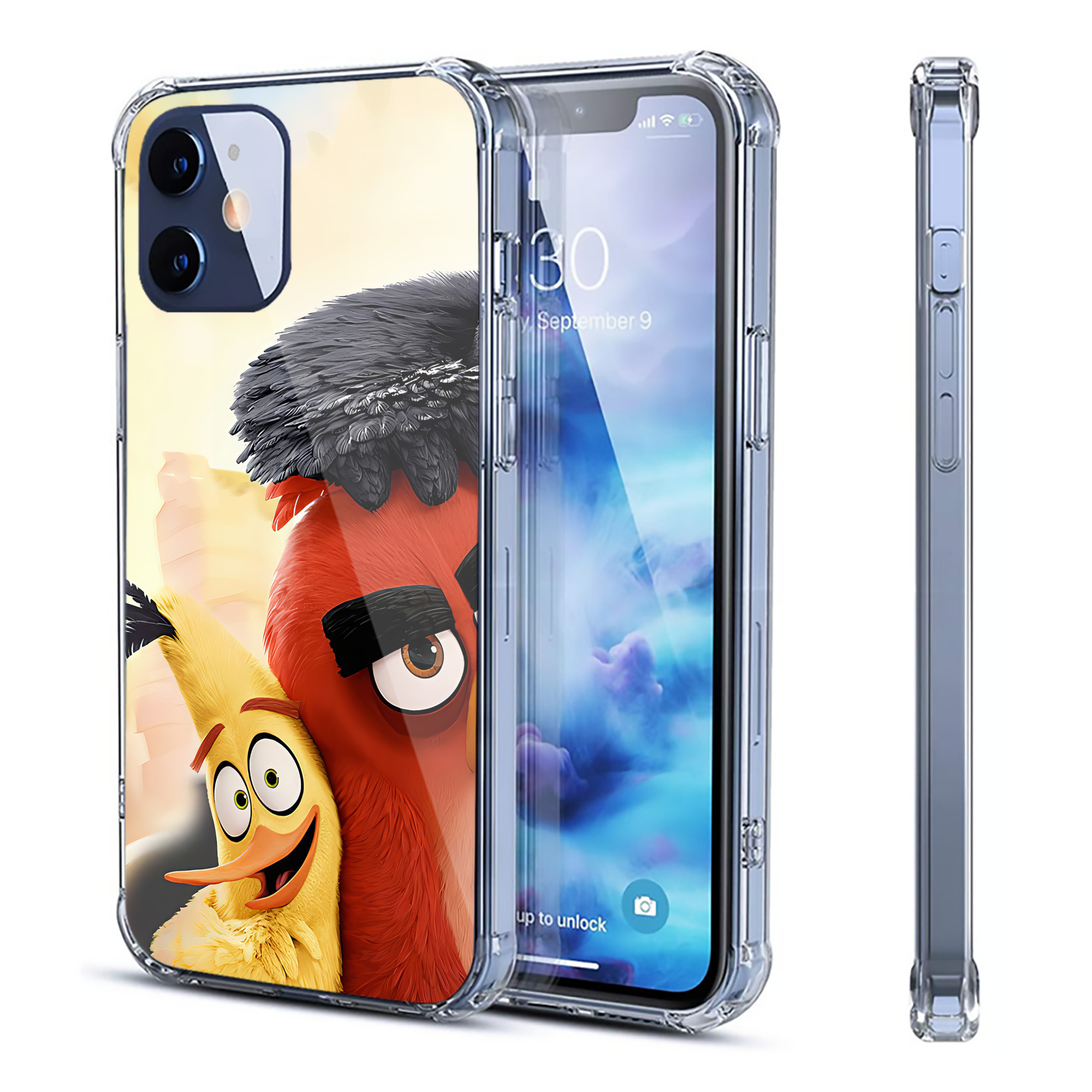 （画像用） Angry Birds アングリーバード 【iPhone 12シリーズ対応】透明スマホケース（クリアソフトケース）